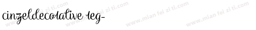 cinzeldecorative reg字体转换